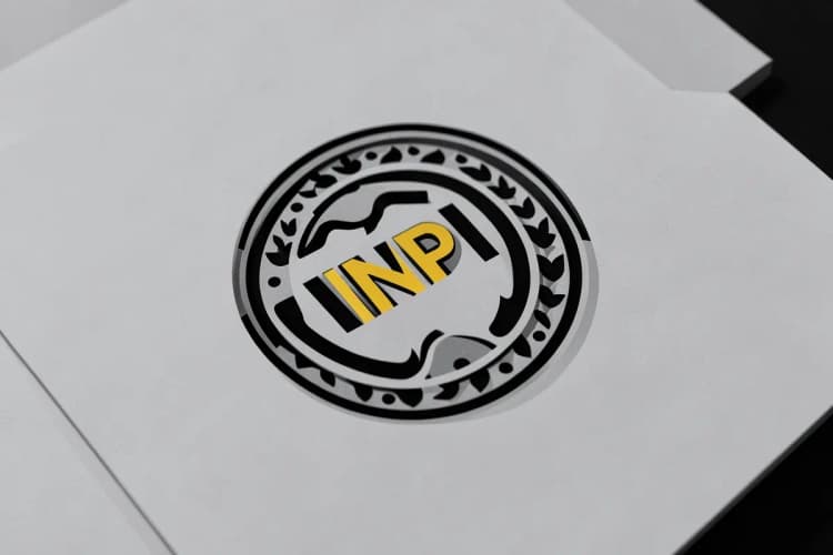 Selo oficial do INPI em um documento